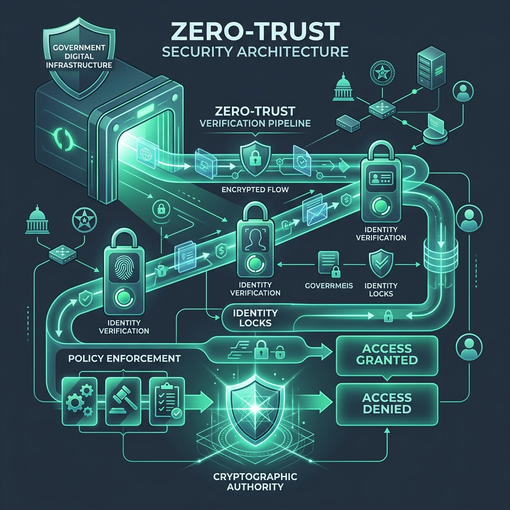 Zero Trust Security Architecture Illustration